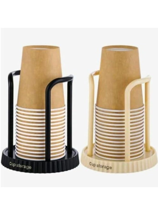 بيوينتي حامل منظم لأكواب الاستخدام الواحد حامل عملي متعدد الأغراض لفصل الأكواب على المكتب بتصميم يسهل انتقاء الكوب مع حافظة ورقية اللون: أبيض - Image 3